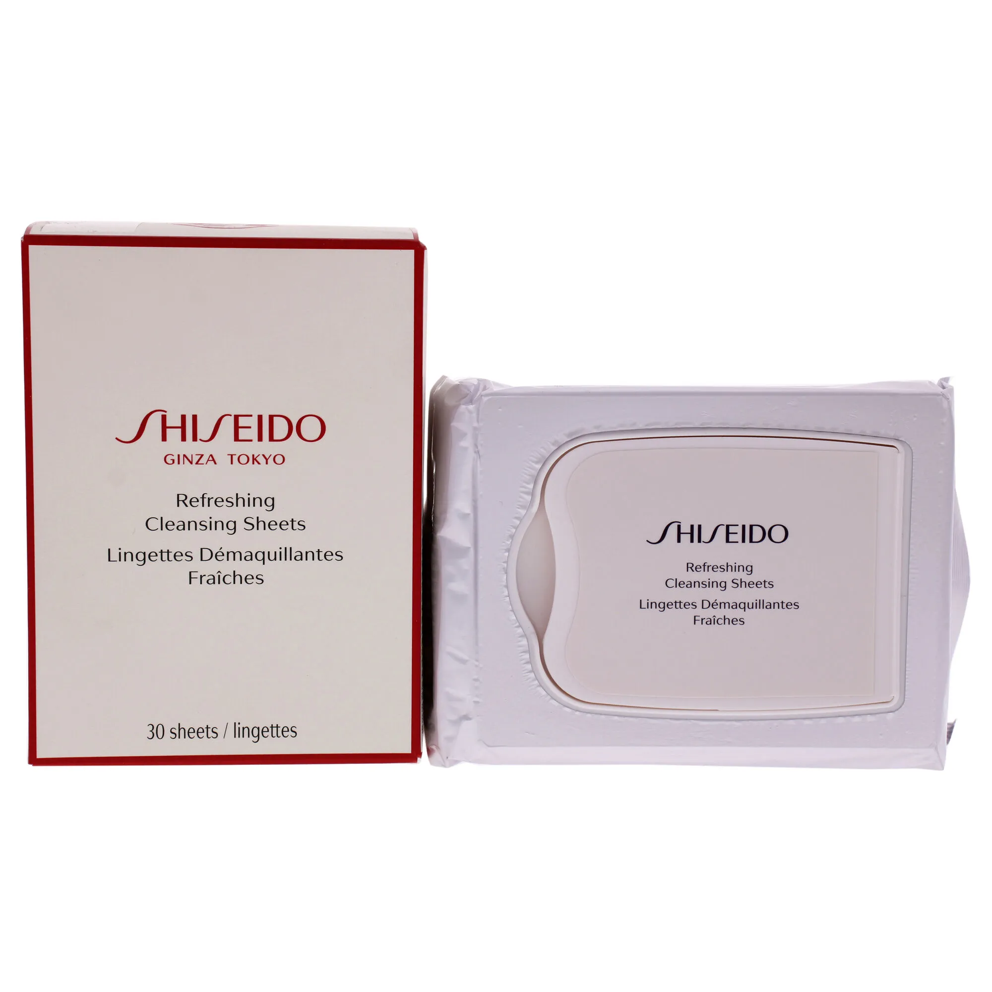 Refreshing Cleansing Sheet by Shiseido for Unisex - 30 Count Wipes