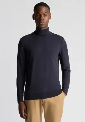 Remus Uomo Roll Neck Sweater, Dark Blue