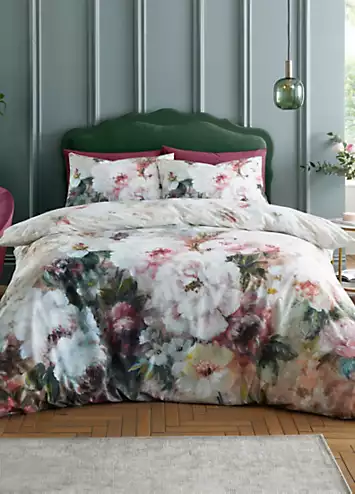 RHS Rose Bloom 100% Cotton 200 Thread Count Duvet Cover Set | Kaleidoscope