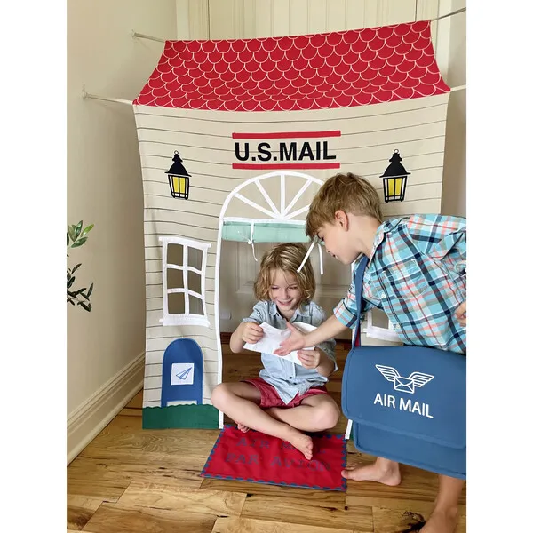 Role Play Kids Post Office Doorway Tent with Play Accessories