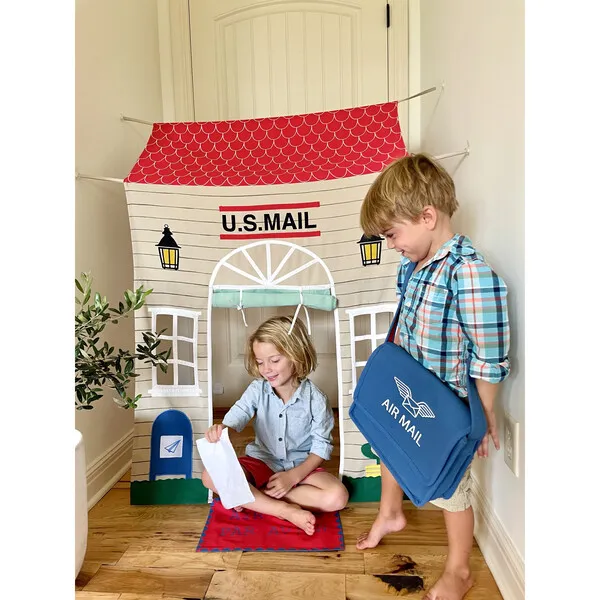 Role Play Kids Post Office Doorway Tent with Play Accessories