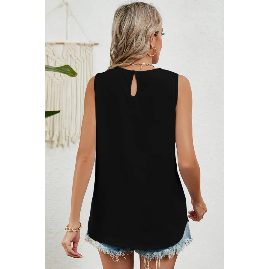 Ruched Round Neck Tank