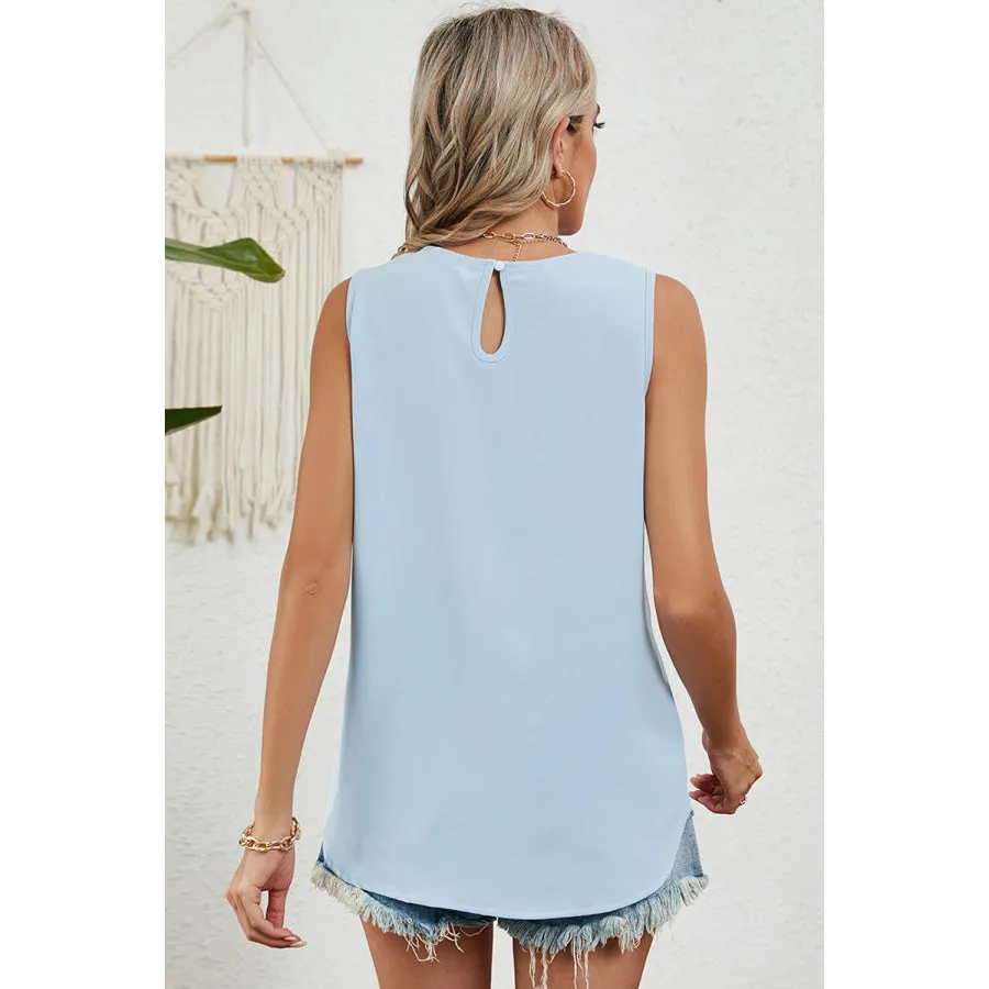 Ruched Round Neck Tank