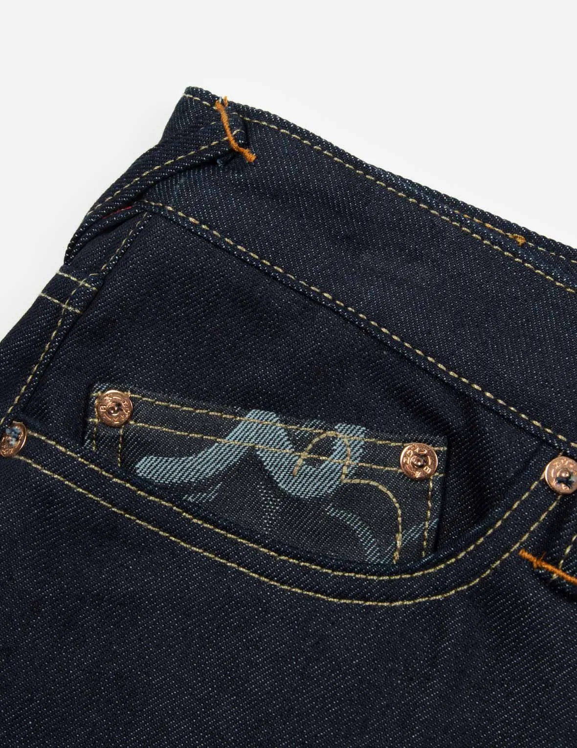 Seagull Embroidery Balloon Fit Jeans