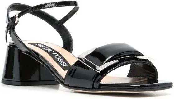 Sergio Rossi 55mm plaque-detail sandals Black