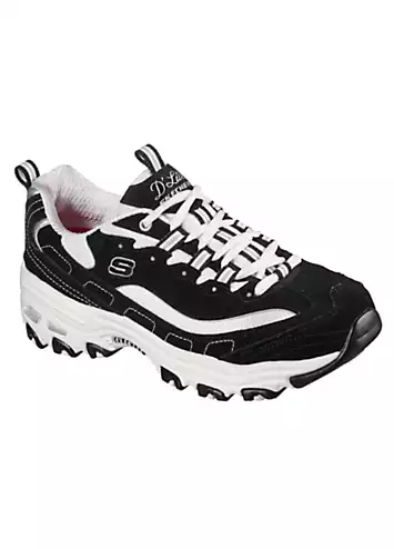 Skechers Black & White D’Lites Biggest Fan Trainers