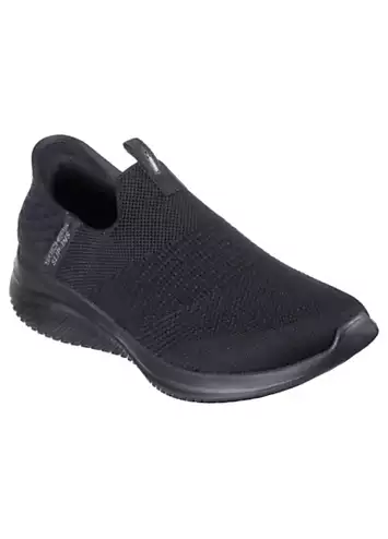 Skechers Black Knit Slip-ins Ultra Flex 3.0 Brilliant Path Trainers