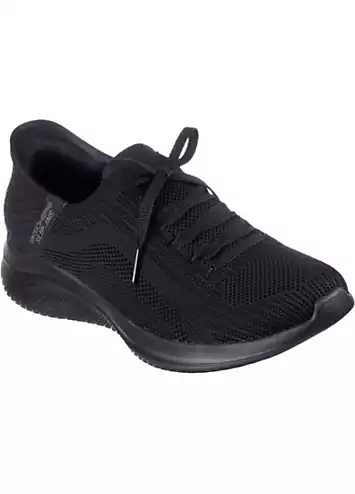 Skechers Ladies Black Slip-ins Ultra Flex 3.0 Brilliant Path Trainers | Kaleidoscope