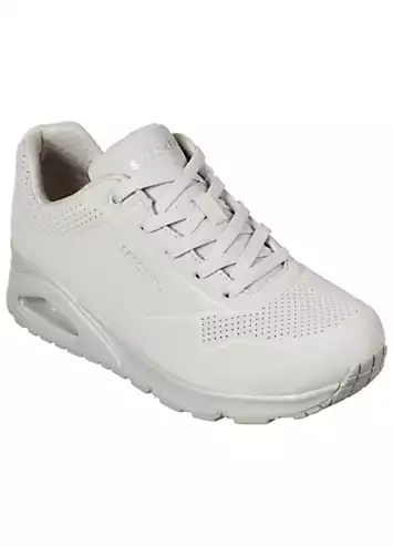 Skechers Ladies Off White Uno Stand On Air Trainers