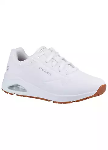 Skechers Ladies White Uno SR Trainers