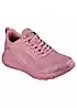 Skechers Raspberry Knit Bobs Squad Chaos Face Off Trainers