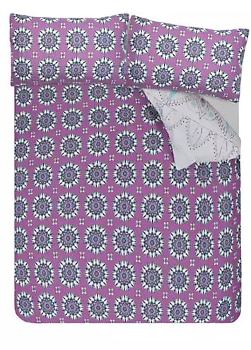 Sleepdown Elephant Mandala Duvet Cover Set - Purple | Kaleidoscope