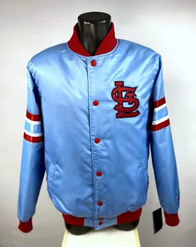 ST. LOUIS CARDINALS Satin Jacket STARTER SKY BLUE MED