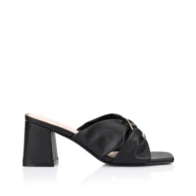 Stamos Block Heel Mules - Black