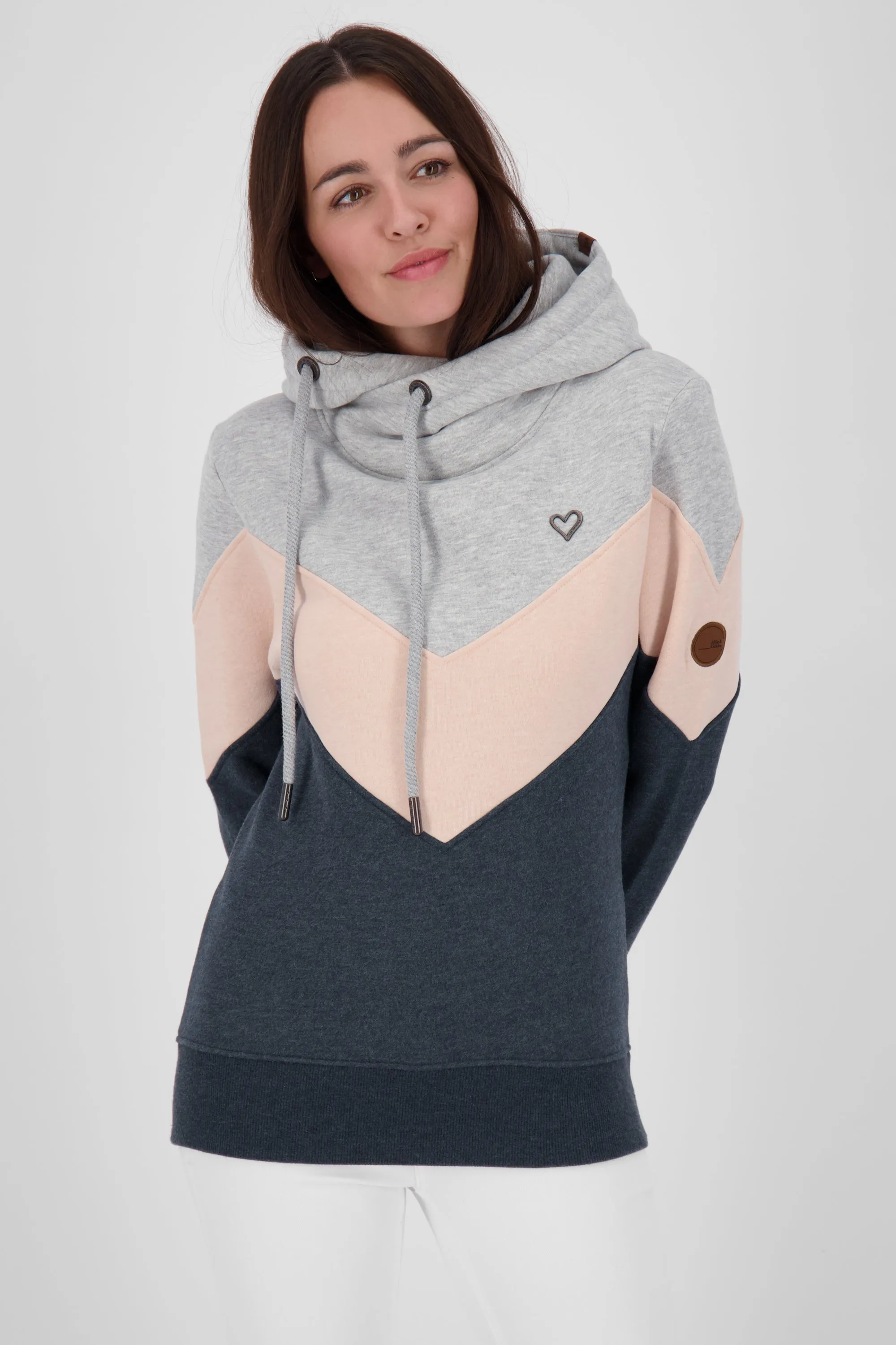 StellaAK A Hoodie Damen mit Colorblock Dunkelblau