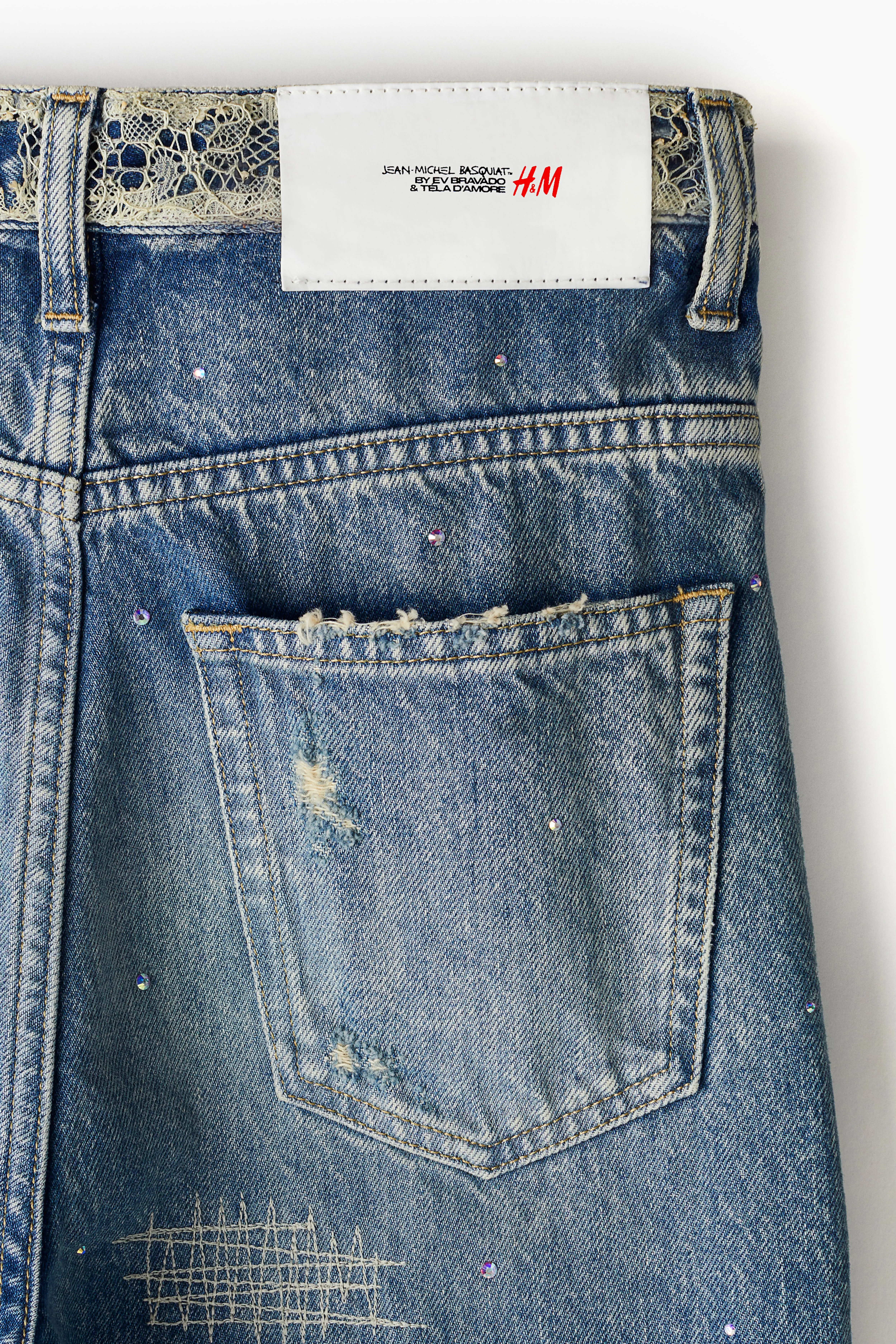 Straight Relaxed High Jeans - High waist - Extra-long legs - Denim blue/Basquiat - Ladies | H&M GB