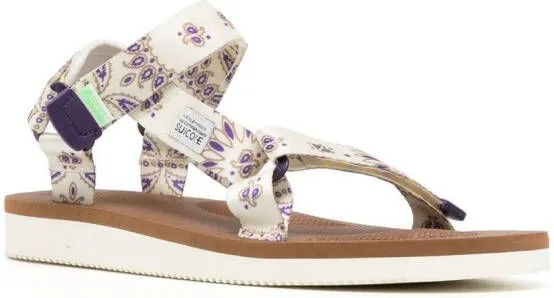 Suicoke DEPA-Cab paisley-print sandals White