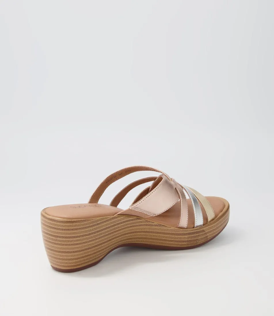 SUPERSOFT Ballet Metallic Multi Leather Sandals