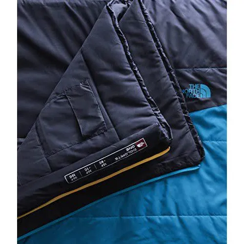 THE NORTH FACE Dolomite One 15F / -9C, 3-in-1 Insulated Camping Sleeping Bag, Hyper Blue/Radiant Yellow-NPF, Long