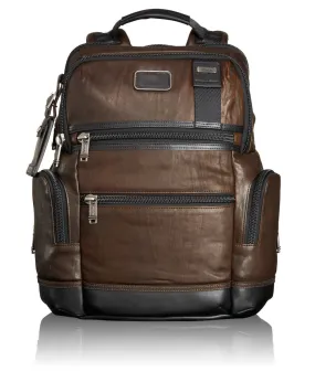 TUMI Bravo Leather Men's Knox Backpack Dark