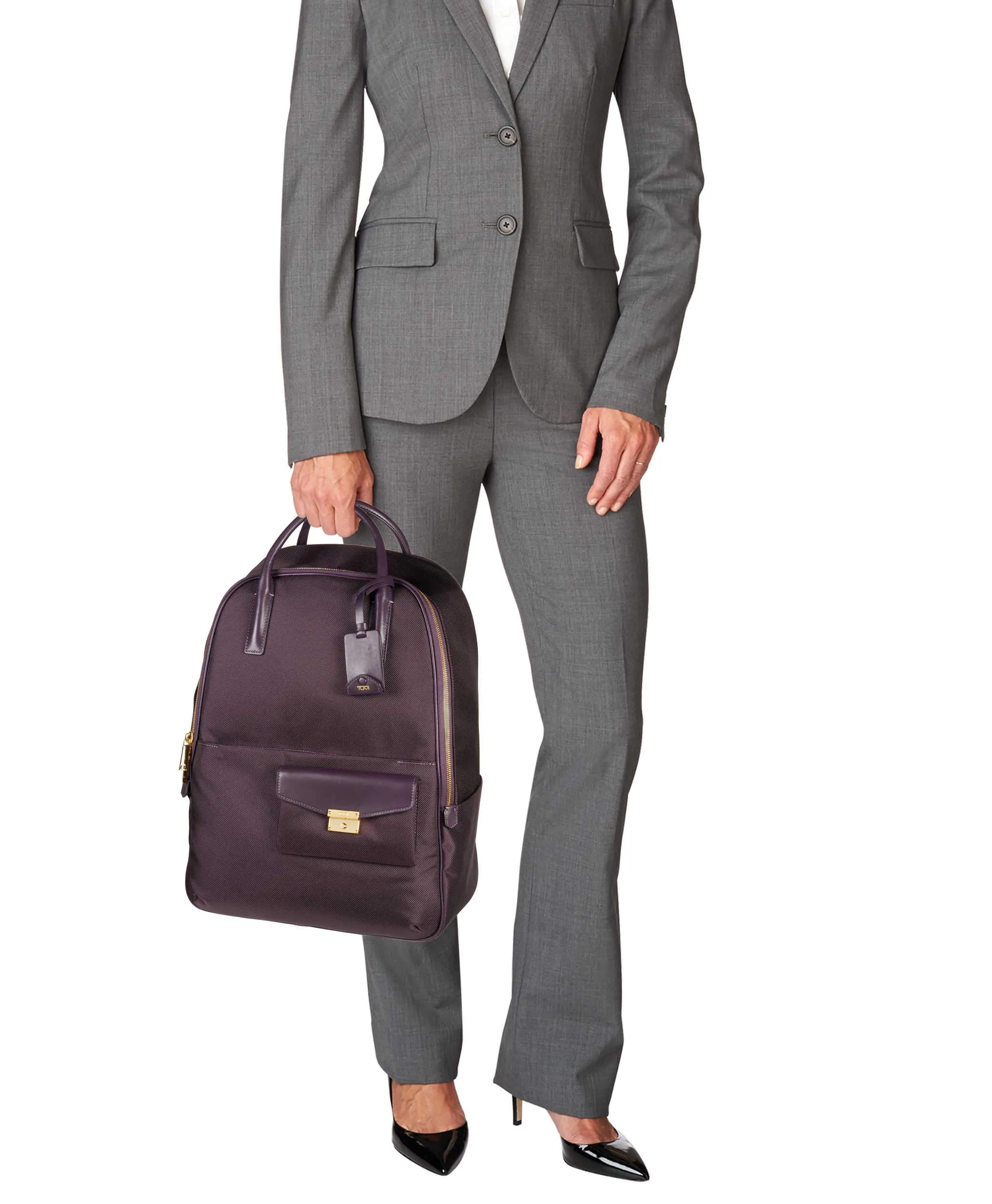 TUMI Larkin Portola Convertible Backpack Aubergine