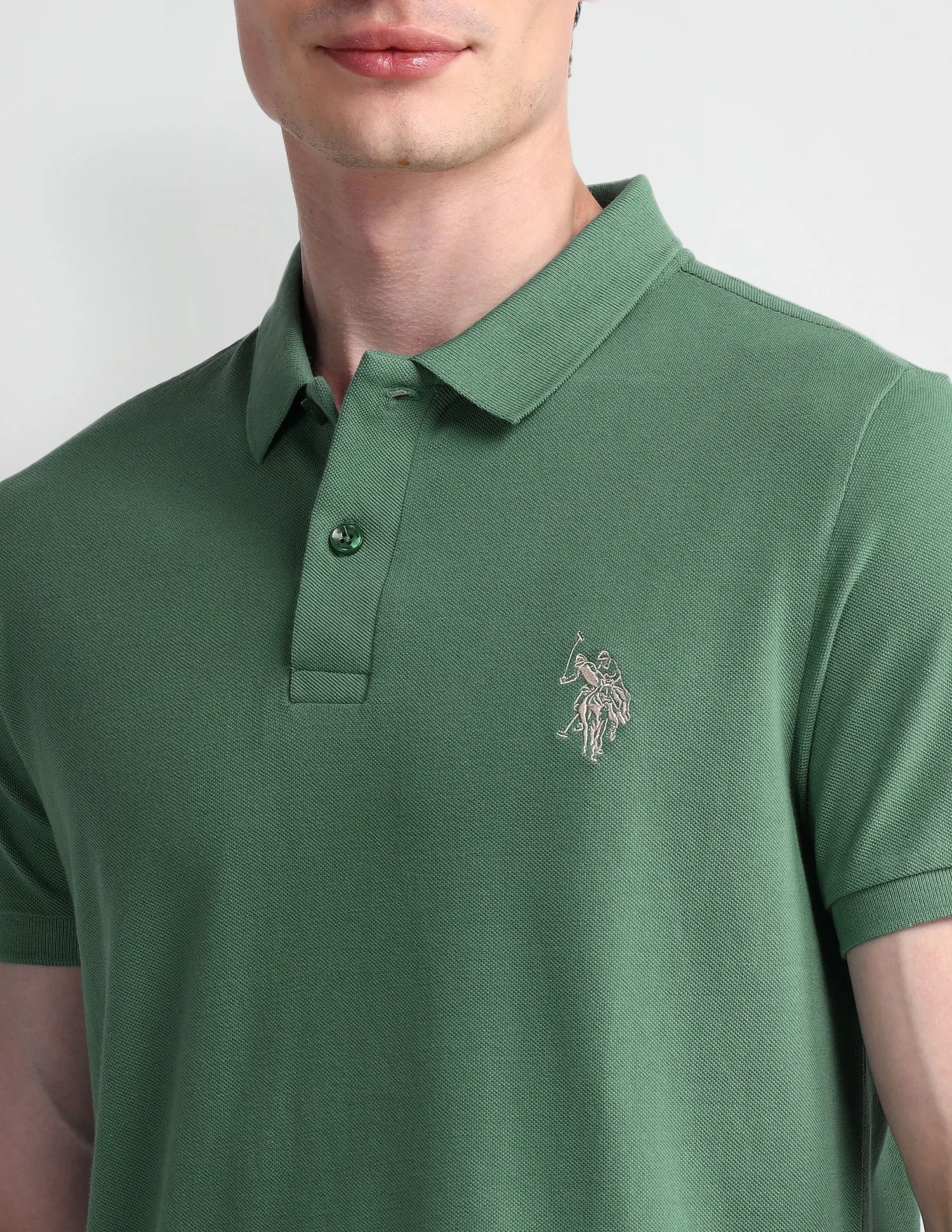 U.S. Polo Assn. Denim Co. Muscle Fit Solid Polo Shirt