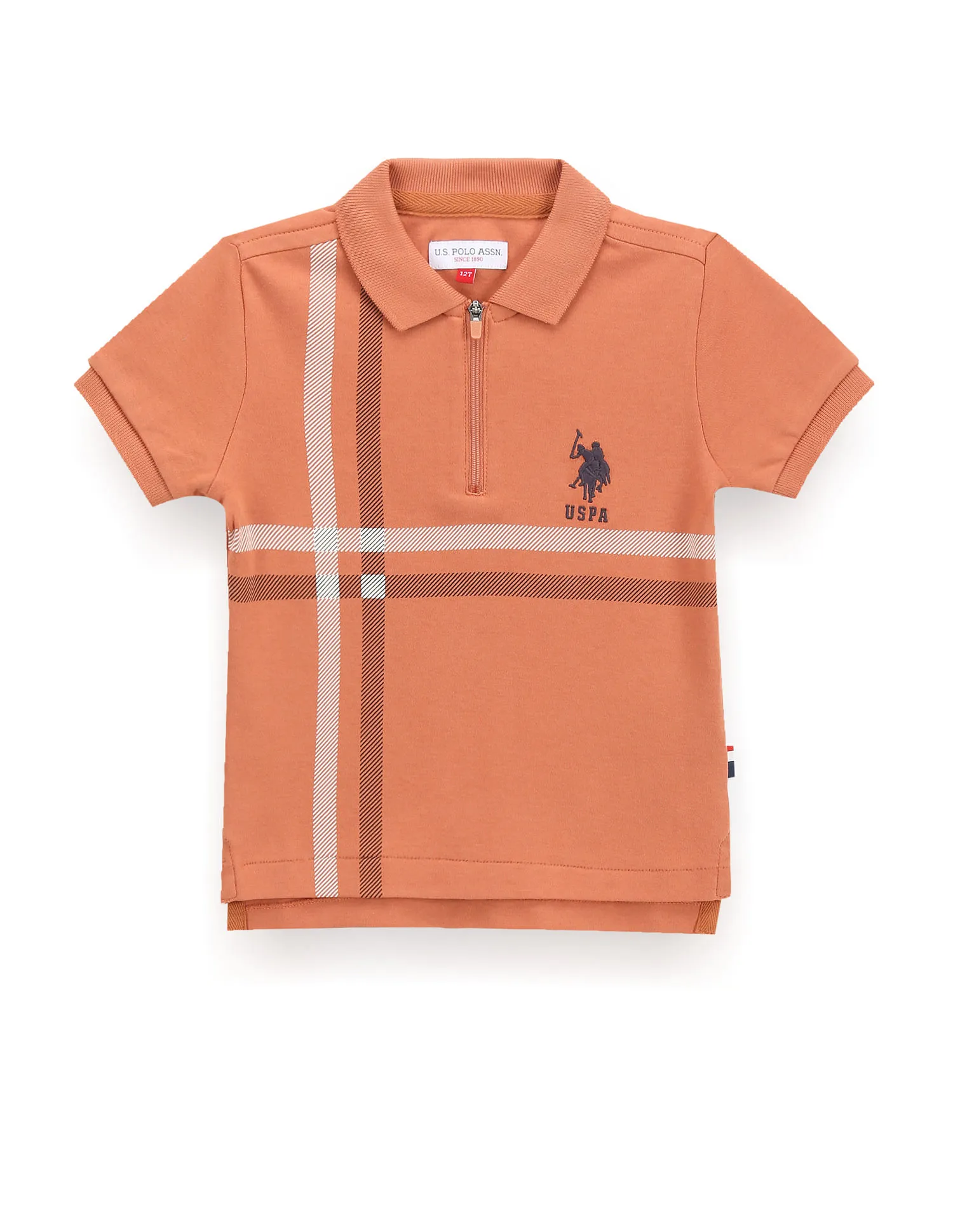 U.S. Polo Assn. Kids Boys Zipper Polo Shirt