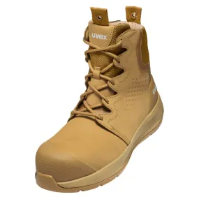 uvex 3 X-Flow Zip Side Work Boot Tan Wheat 65458