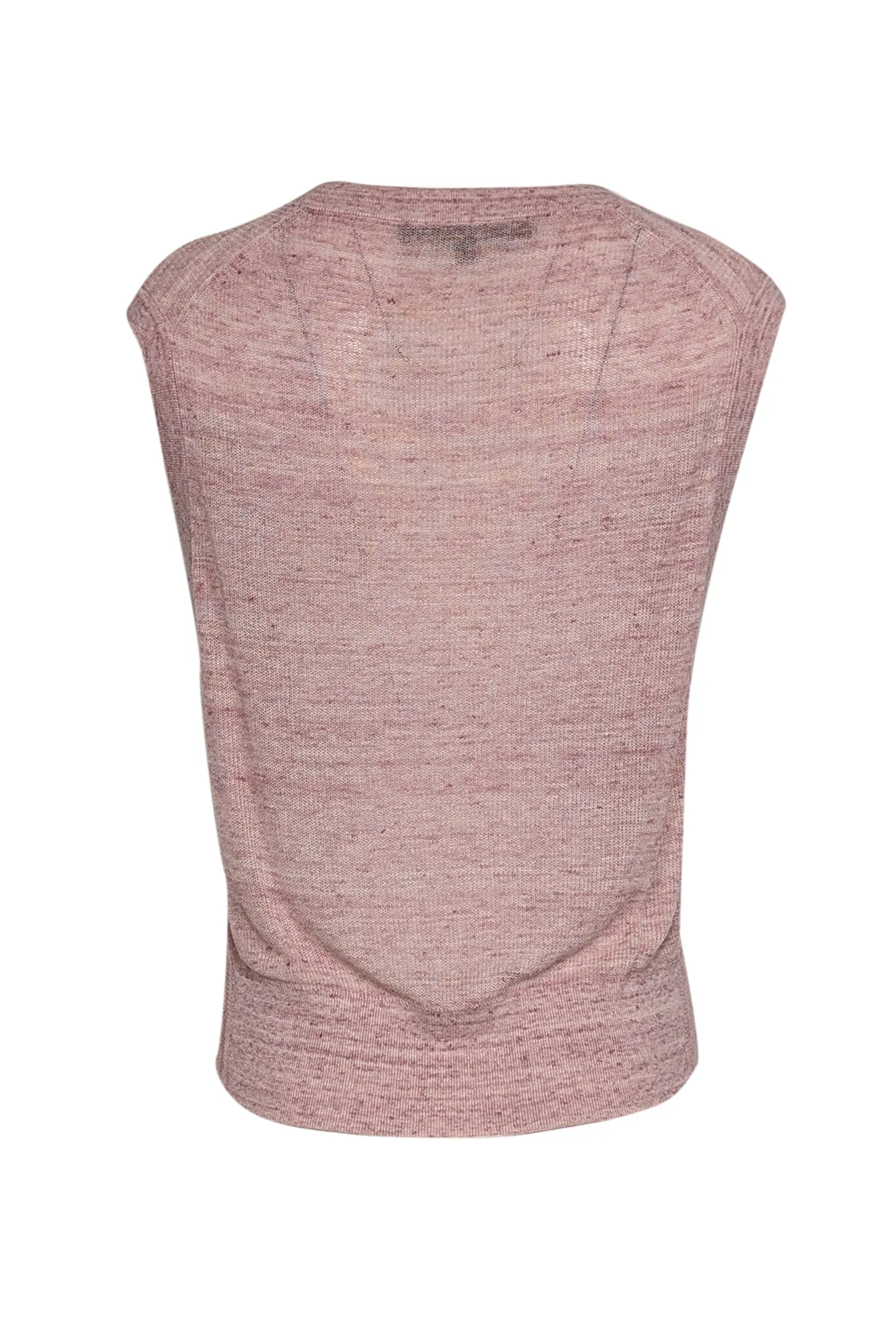 Veronica Beard - Light Pink Linen Blend Twist Front Sleeveless Top Sz L