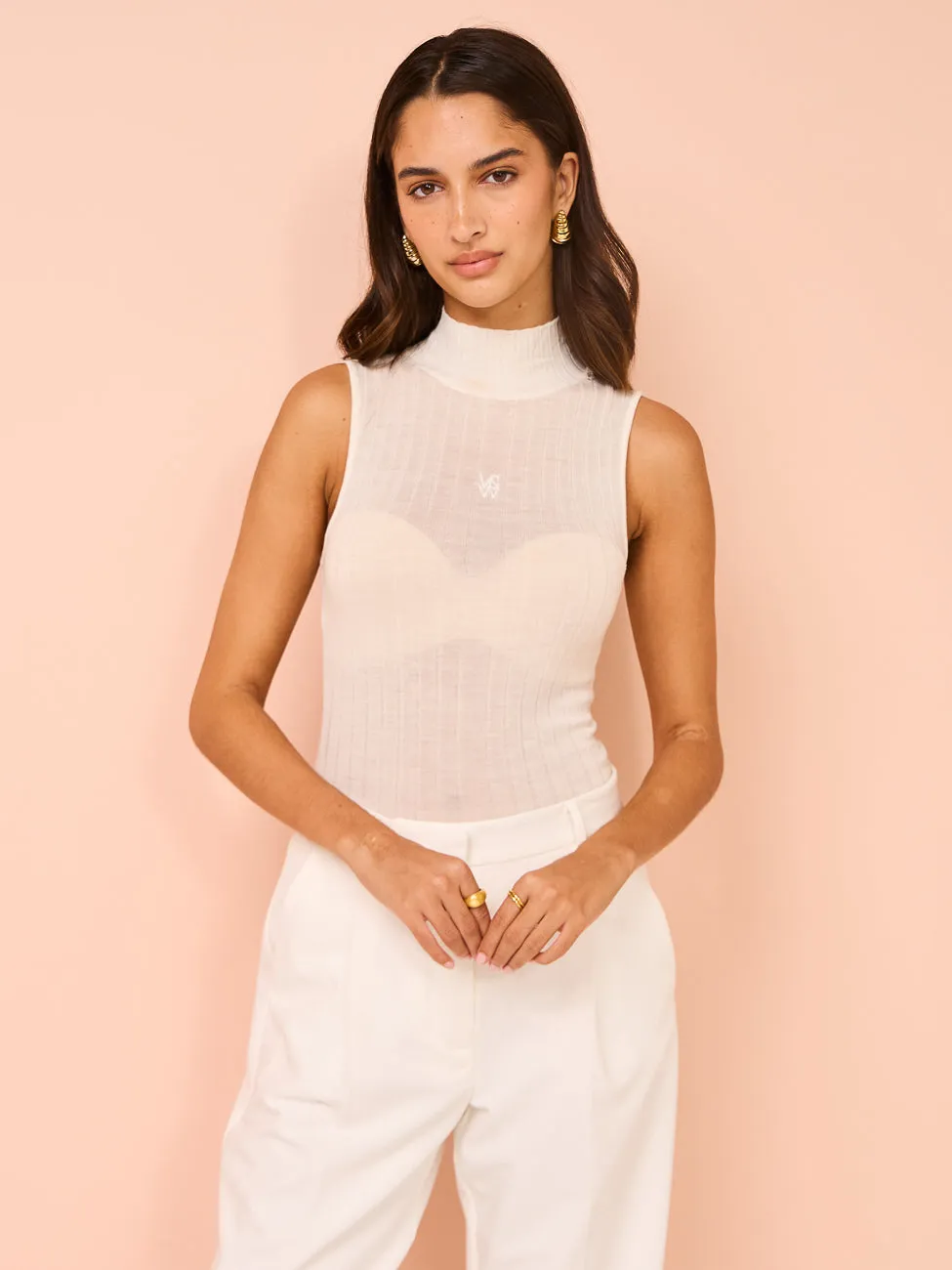 Viktoria & Woods Justice Sleeveless Top in Ivory