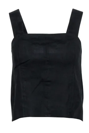 Vince - Black Sleeveless Square Neck Top Sz 4