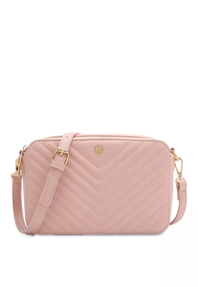 Volkswagen Women's Shoulder Sling Bag / Crossbody Bag - Pink